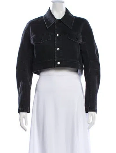 Pre-owned Tibi Denim Jacket In Black