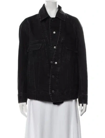 Pre-owned Tibi Denim Jacket In Black