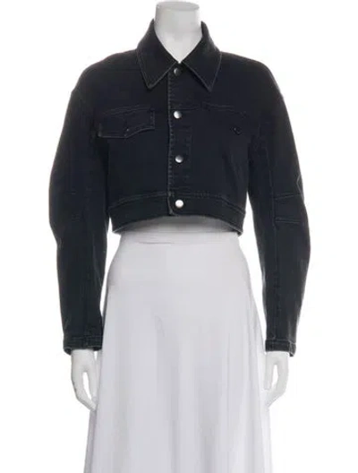 Pre-owned Tibi Denim Jacket In Black