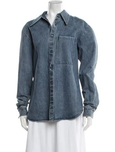 Pre-owned Tibi Denim Jacket In Blue