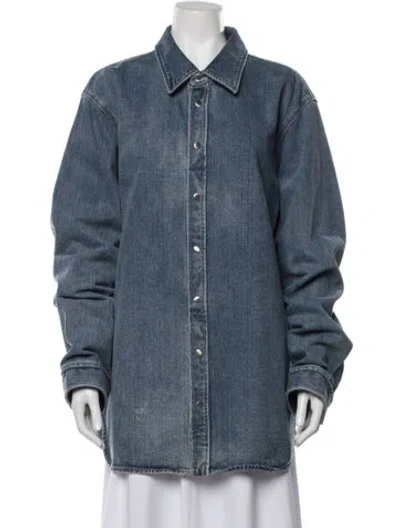Pre-owned Tibi Denim Jacket In Blue
