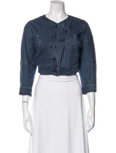 Pre-owned Tibi Denim Jacket In Blue