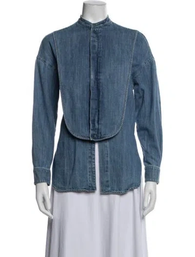 Pre-owned Tibi Denim Jacket In Blue