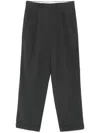 Tibi Belt-loop Casual Pants In Black