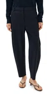 Tibi Dominic Pinstripe Reese Sculpted Trousers Navy Multi In Navy Multi