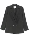 Tibi Double-breasted Blazer In Grau