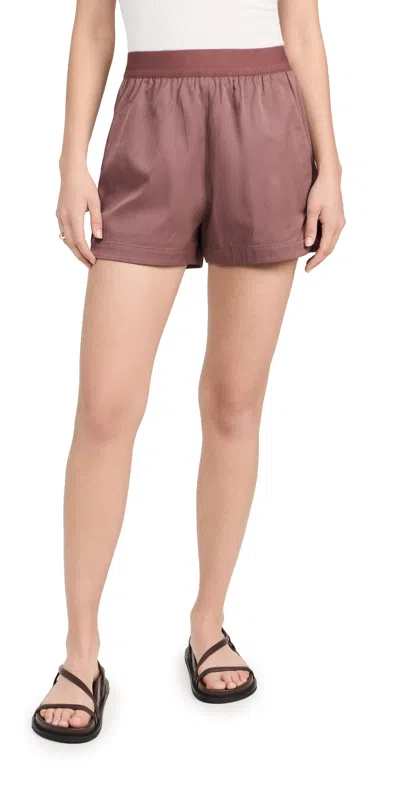 Tibi Drapey Suiting Pull On Shorts Cinnamon