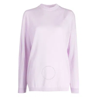 Tibi Dusty Lavendar Slit Detail Oversized Pullover In Purple