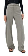 Tibi Dyed Stretch Twill Sid Pants Pewter In Pewter
