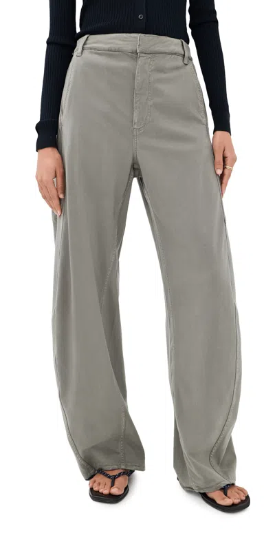 Tibi Dyed Stretch Twill Sid Pants Pewter