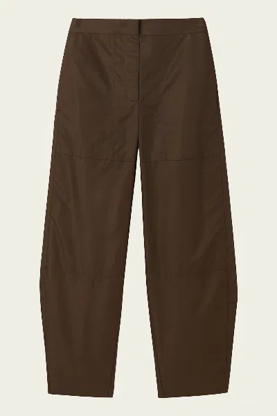 Tibi Eco Nylon Colt Trouser In Brown
