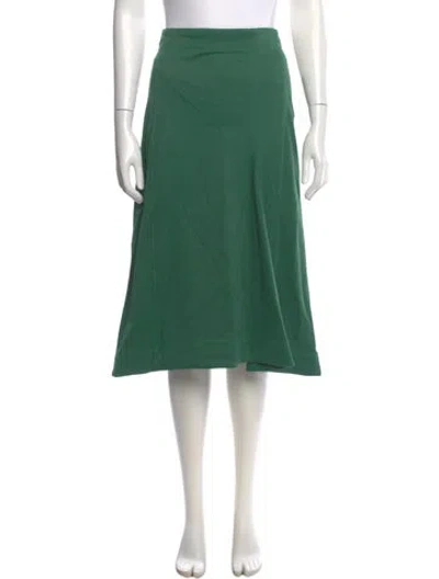 Pre-owned Tibi Embroidered Accent Knee-length Skirt In Green