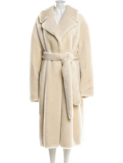 Pre-owned Tibi Faux Fur Coat W/ Tags In Neutral