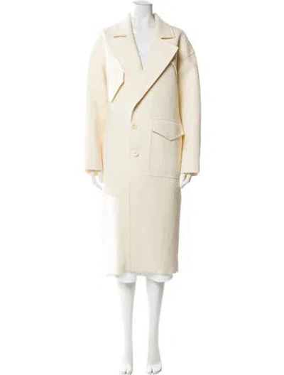 Pre-owned Tibi Faux Fur Coat In White