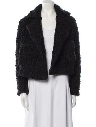 Pre-owned Tibi Faux Fur Jacket In Black