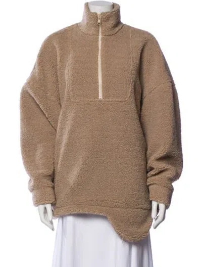 Pre-owned Tibi Faux Fur Jacket In Orange