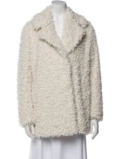 Pre-owned Tibi Faux Fur Jacket In White