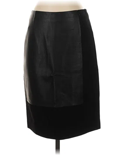 Pre-owned Tibi Faux Leather Skirt In Black