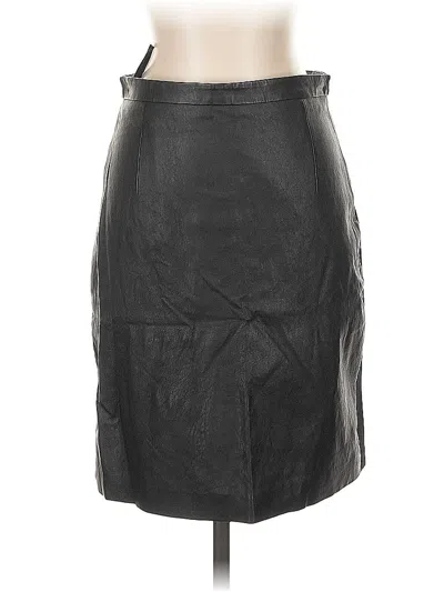 Pre-owned Tibi Faux Leather Skirt In Black