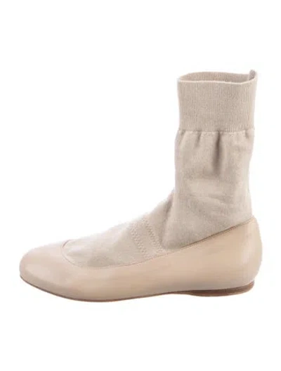 Pre-owned Tibi Flats In White