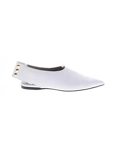 Pre-owned Tibi Flats In White
