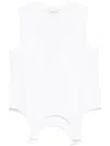 Tibi Active Knit The Flip Tank White In White