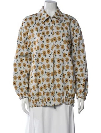 Pre-owned Tibi Floral Print Jacket In Neutrals