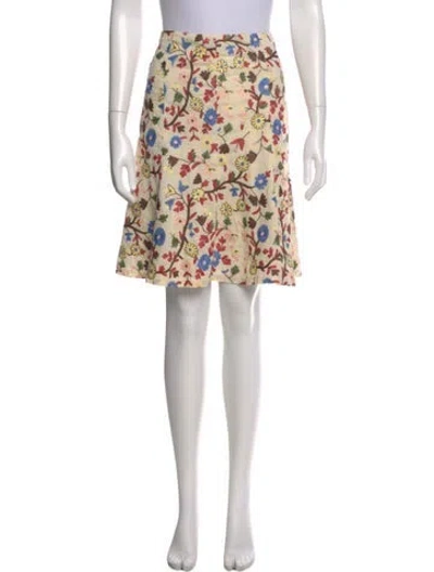 Pre-owned Tibi Floral Print Knee-length Skirt In Pink