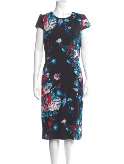 Pre-owned Tibi Floral Print Midi Length Dress In Multi