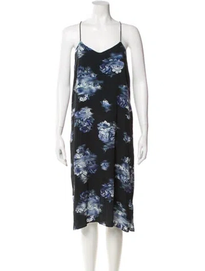 Pre-owned Tibi Floral Print Midi Length Dress In Multi