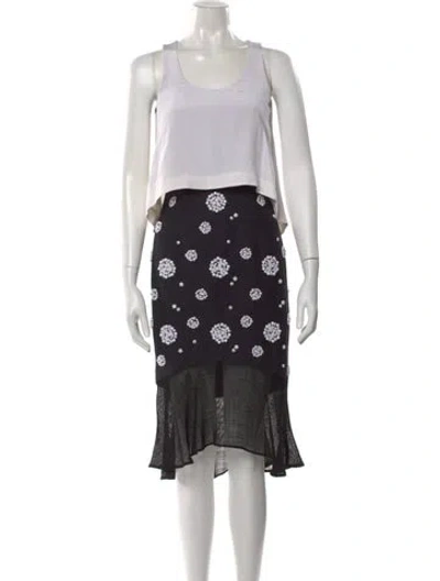 Pre-owned Tibi Floral Print Midi Length Dress In Multi
