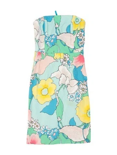 Pre-owned Tibi Floral Print Midi Length Dress In Multicolor