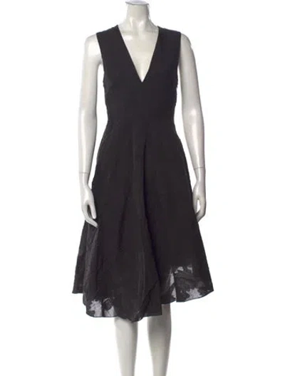 Pre-owned Tibi Floral Print Midi Length Dress W/ Tags In Black