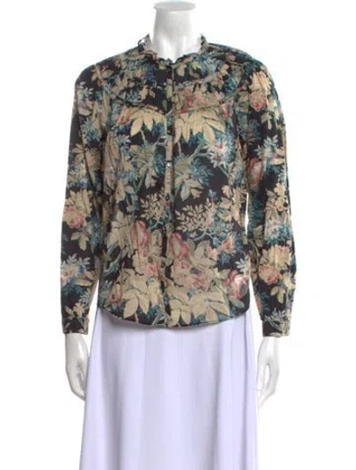 Pre-owned Tibi Floral Print Mini Dress In Blue
