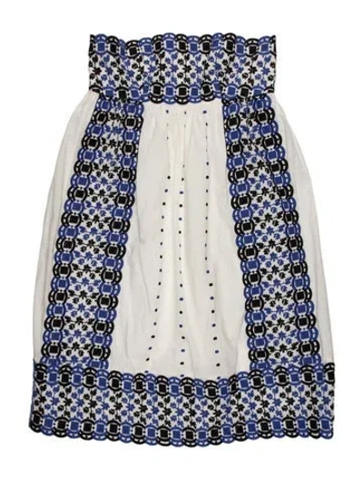 Pre-owned Tibi Floral Print Mini Dress In Blue/white