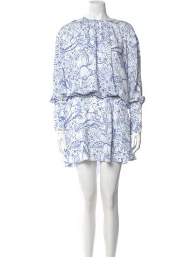 Pre-owned Tibi Floral Print Mini Dress In Multi