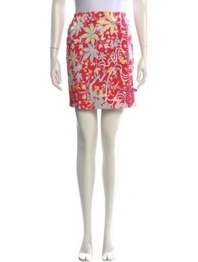 Pre-owned Tibi Floral Print Mini Skirt In Multi