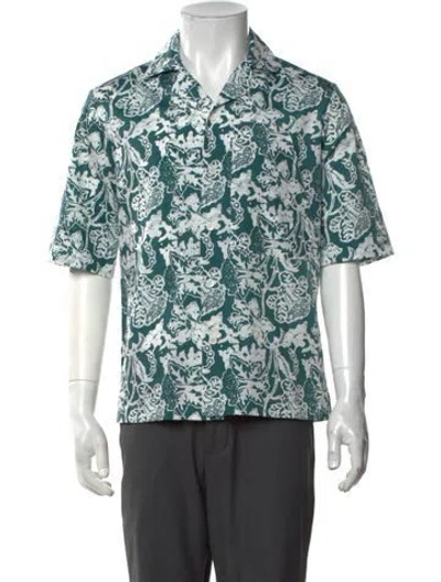 Pre-owned Tibi Floral Print Short Sleeve Shirt W/ Tags In Multicolor