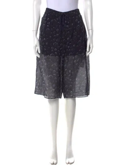 Pre-owned Tibi Floral Print Wide Leg Pants In Multi