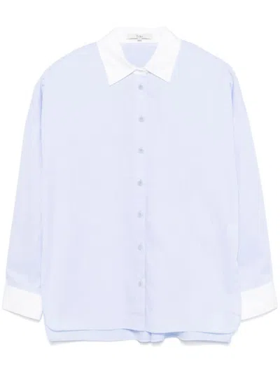 Tibi Gabe Shirt In Blue