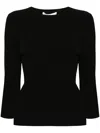 Tibi Giselle Cut-out Jumper In Black