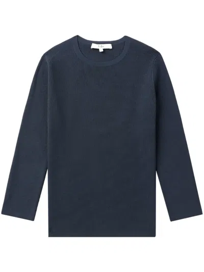 Tibi Giselle Ribbed-knit Jumper In Blue