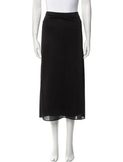 Pre-owned Tibi Glitter Accents Midi Length Skirt In Black