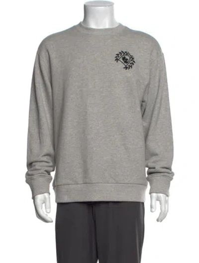 Pre-owned Tibi Graphic Print Crew Neck Sweatshirt In Grey