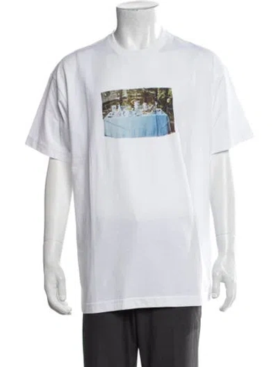 Pre-owned Tibi Graphic Print Crew Neck T-shirt W/ Tags In White
