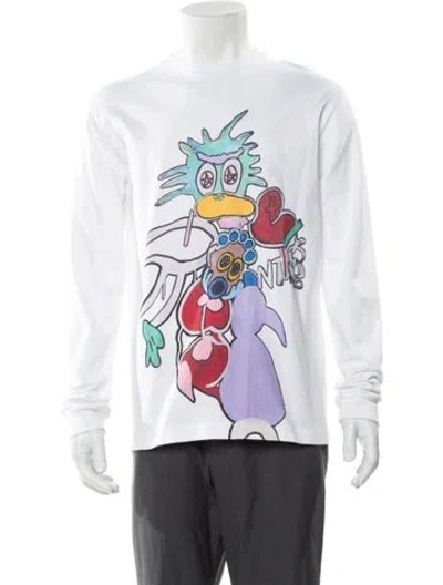 Pre-owned Tibi Graphic Print Crew Neck T-shirt In White