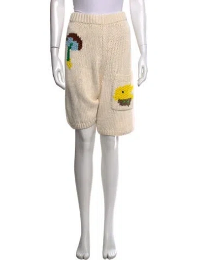 Pre-owned Tibi Graphic Print Knee-length Shorts In Neutrals