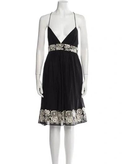 Pre-owned Tibi Graphic Print Mini Dress In Black