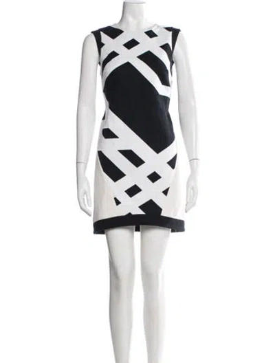 Pre-owned Tibi Graphic Print Mini Dress In Black