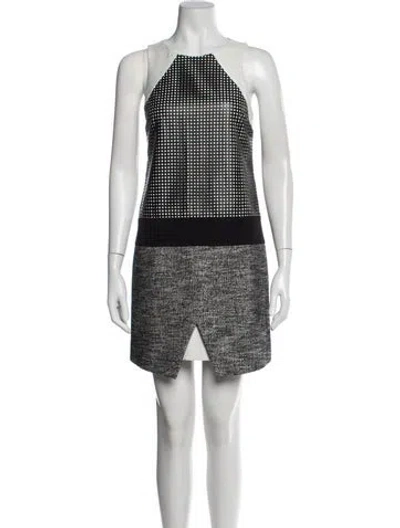 Pre-owned Tibi Graphic Print Mini Dress In Black